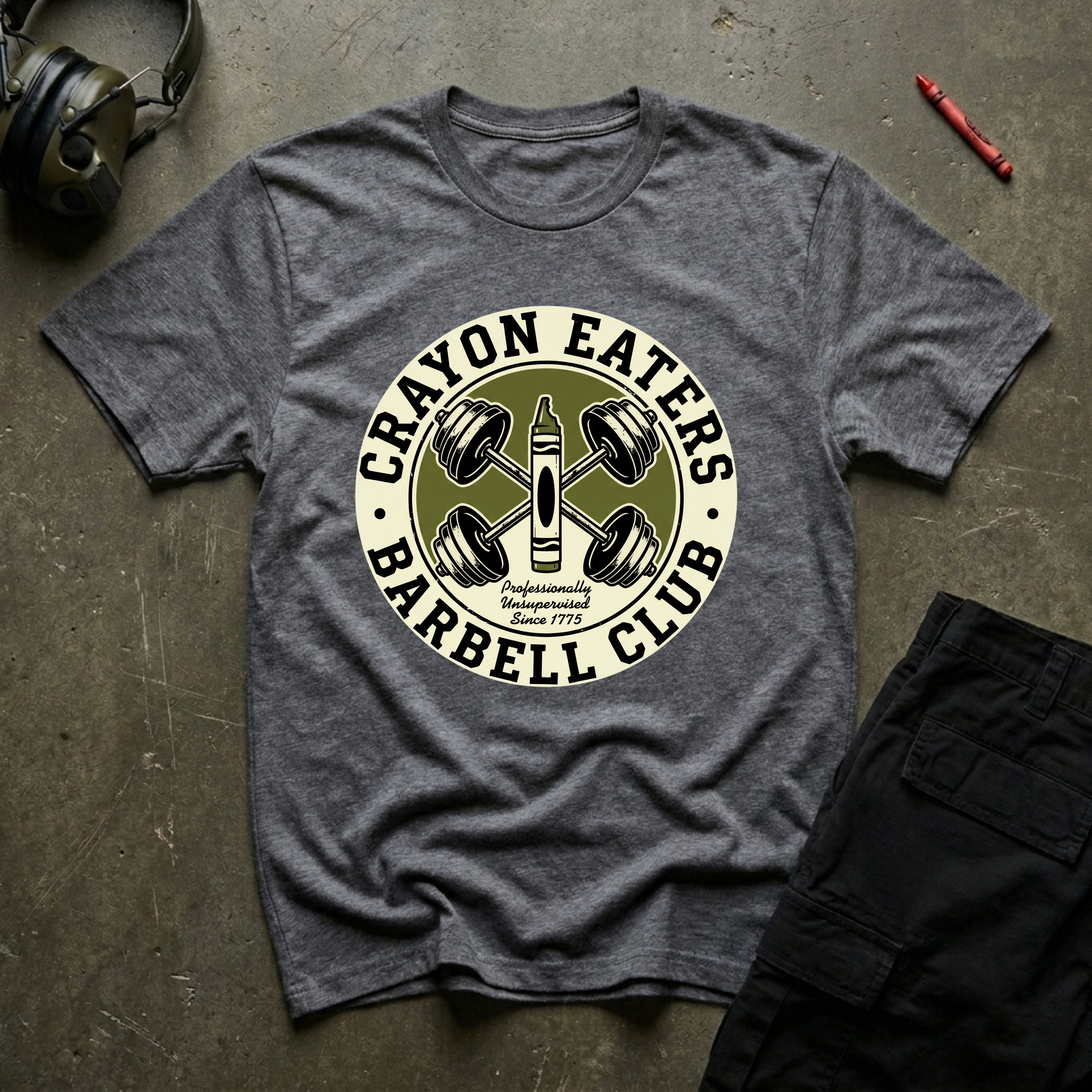 Crayon Eaters Barbell Club - Premium T-Shirt