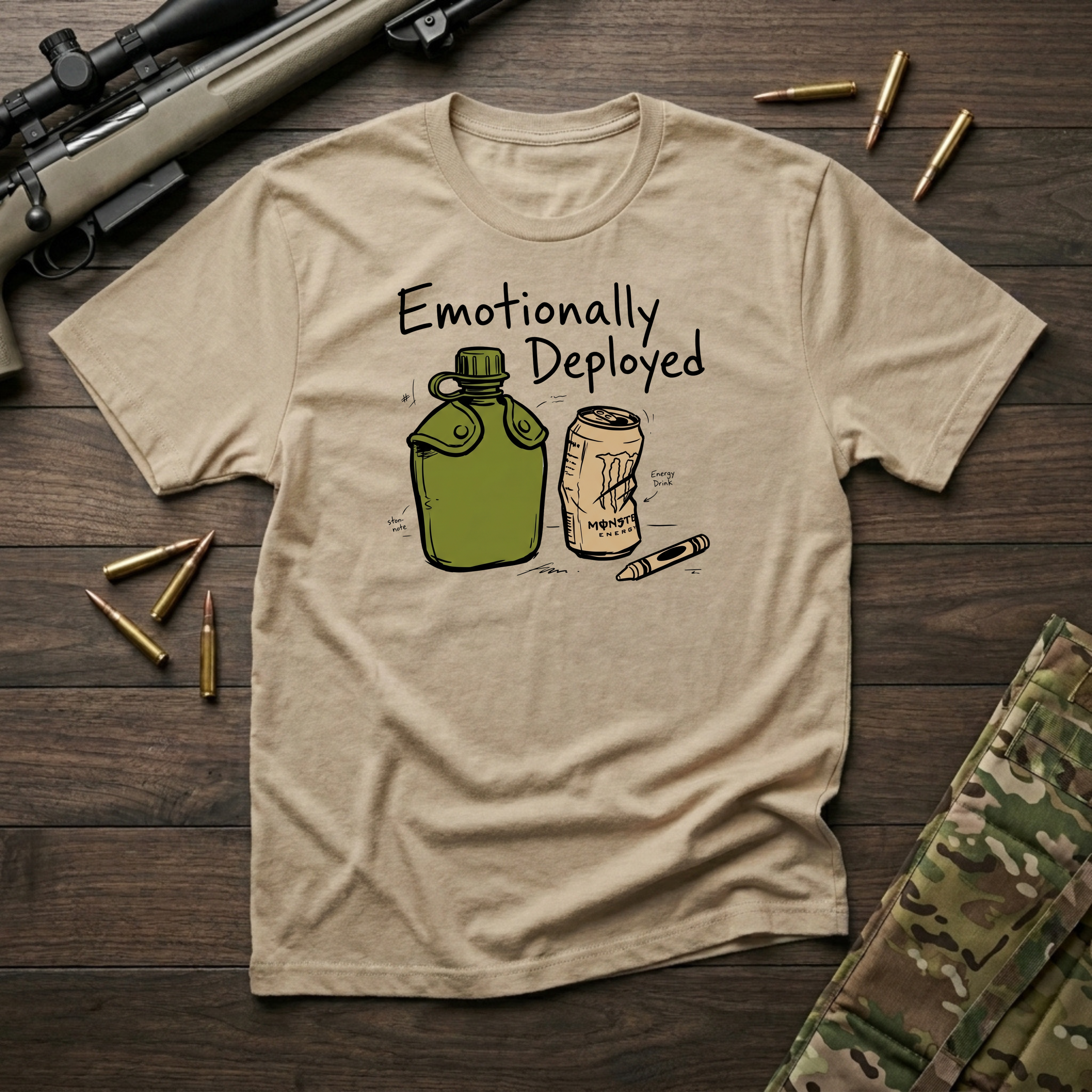 Emotionally Deployed Canteen & Can - Premium T-Shirt