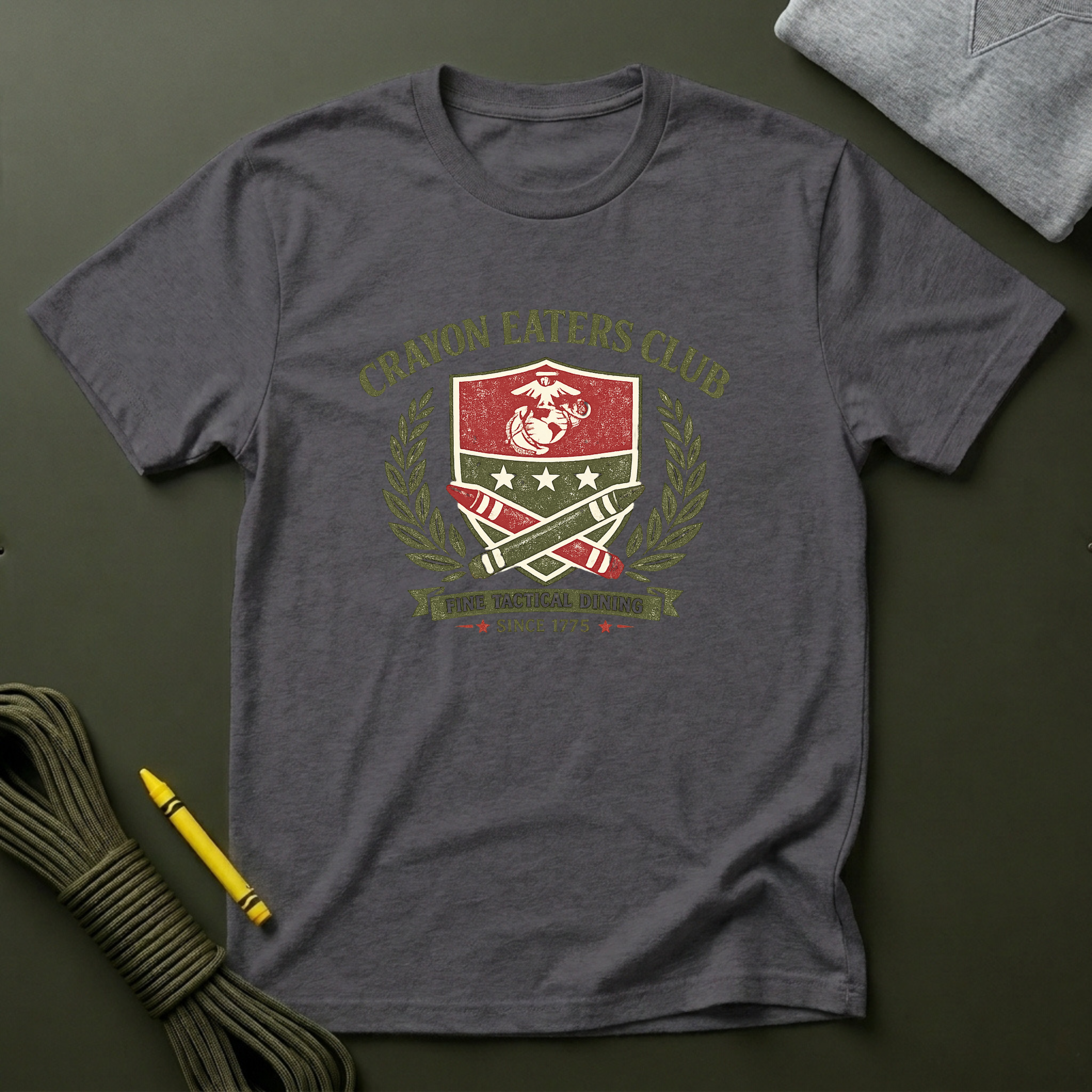 Crayon Eaters Club Muted Tactical Insignia - Premium T-Shirt