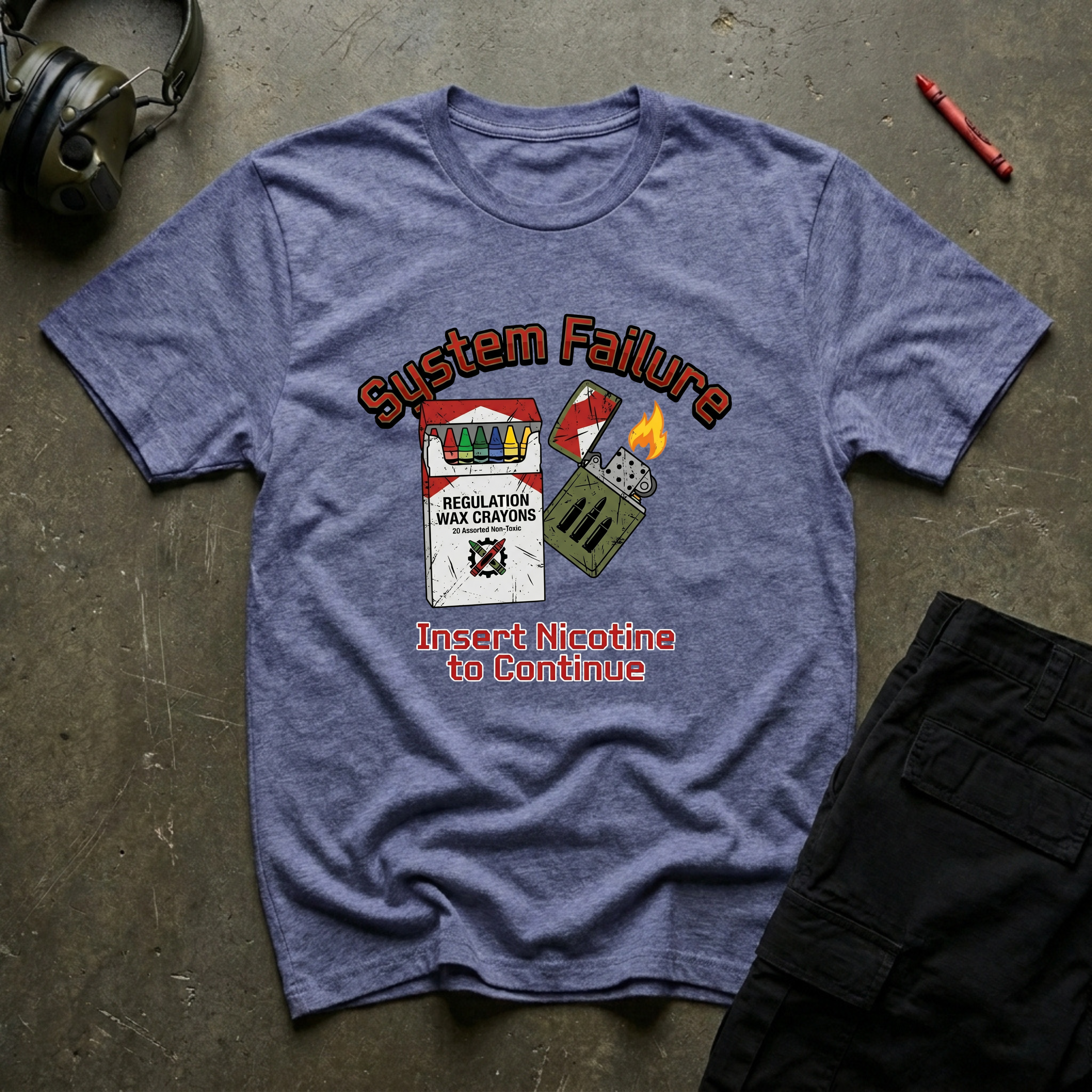 Insert Crayon to Continue - Premium T-Shirt