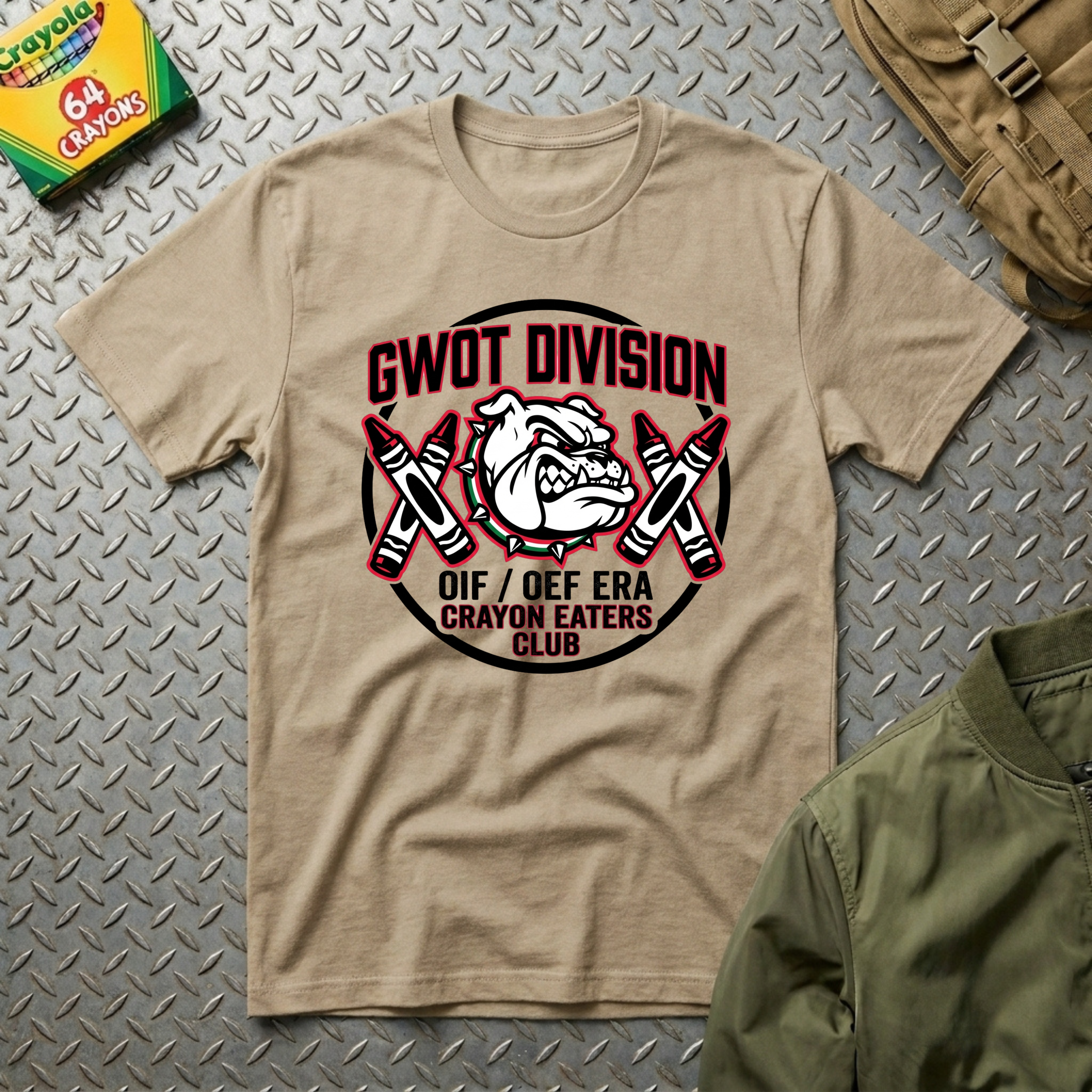 GWOT Double Cross Crayons - Premium T-Shirt