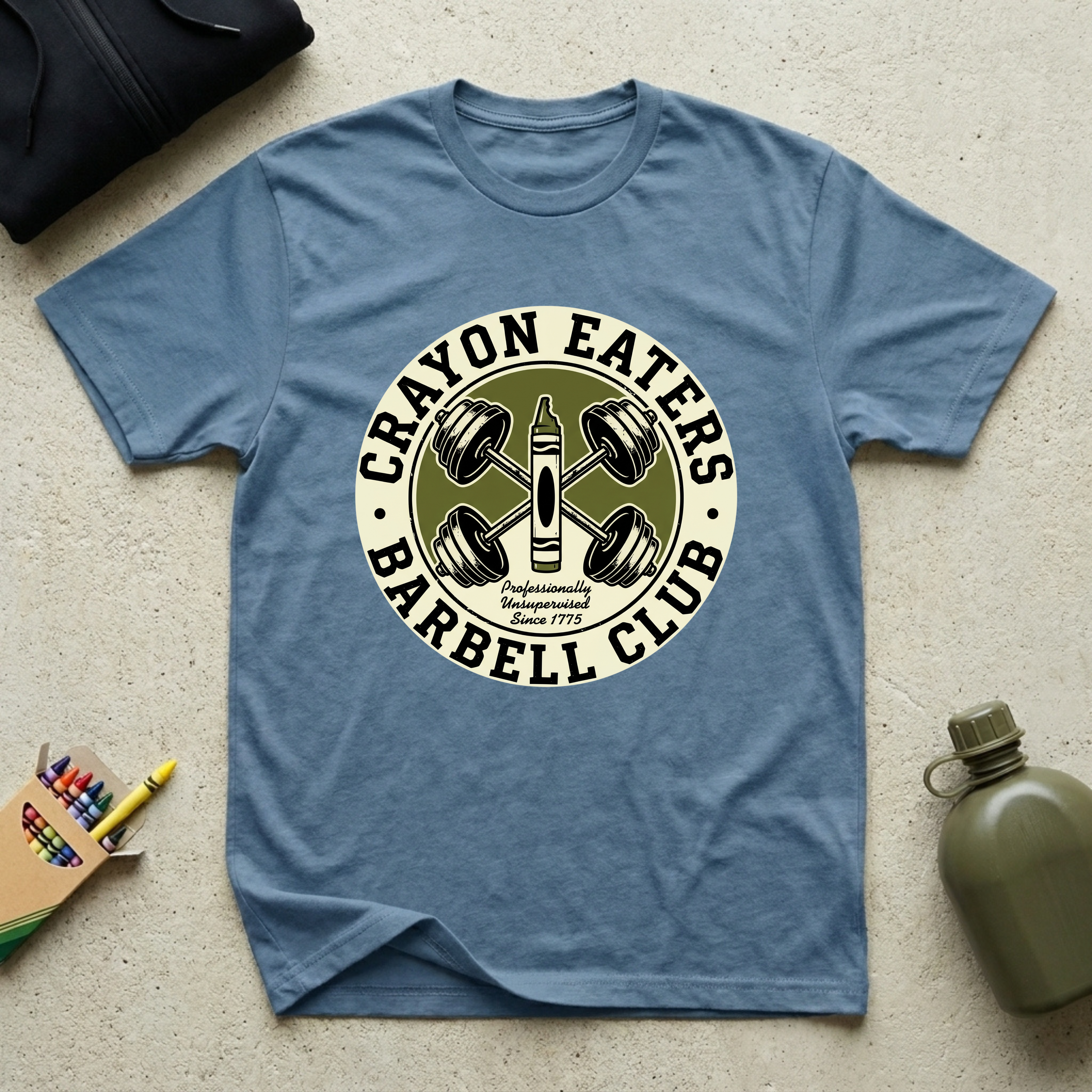 Crayon Eaters Barbell Club - Premium T-Shirt