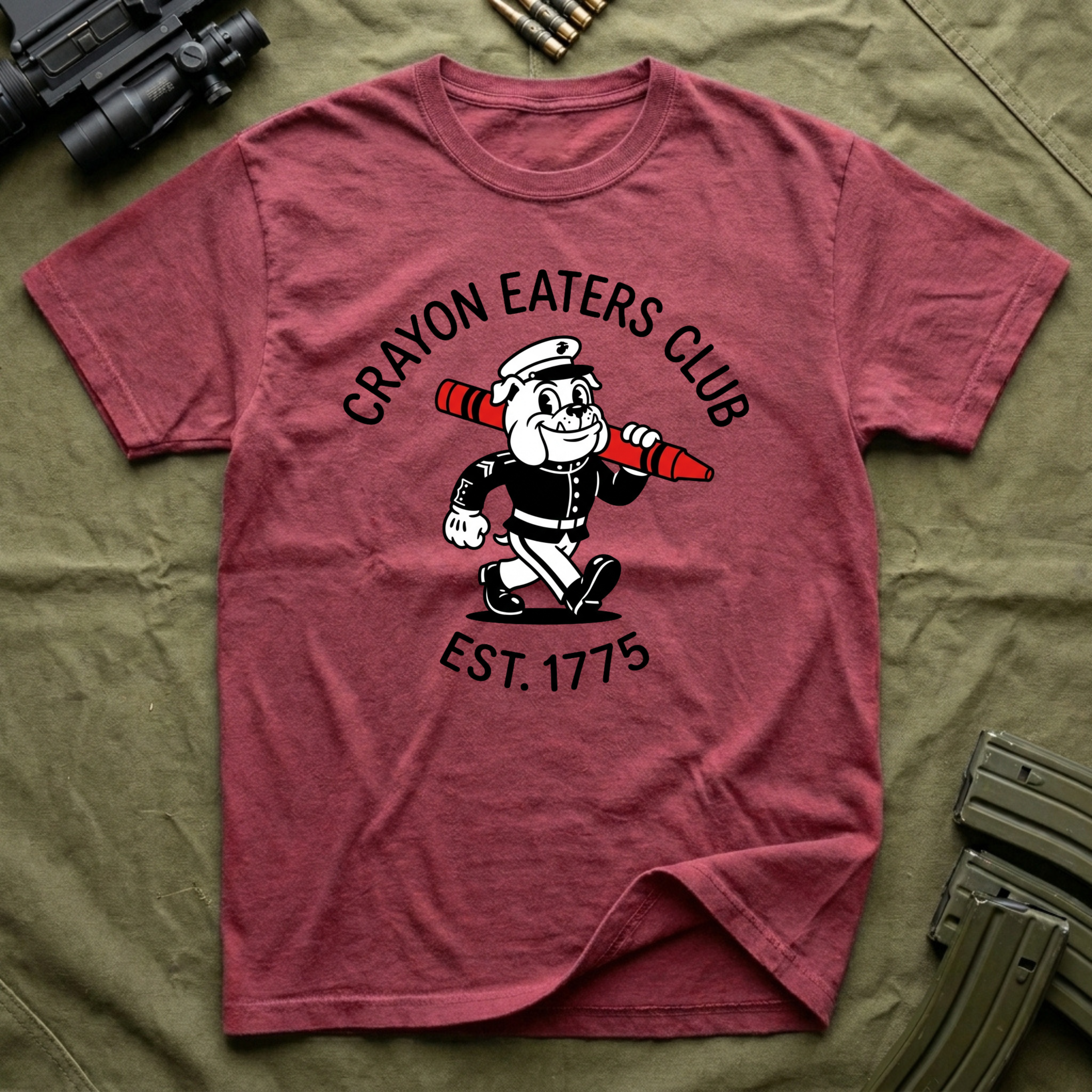 Cartoon Crayon Eater - Premium T-Shirt