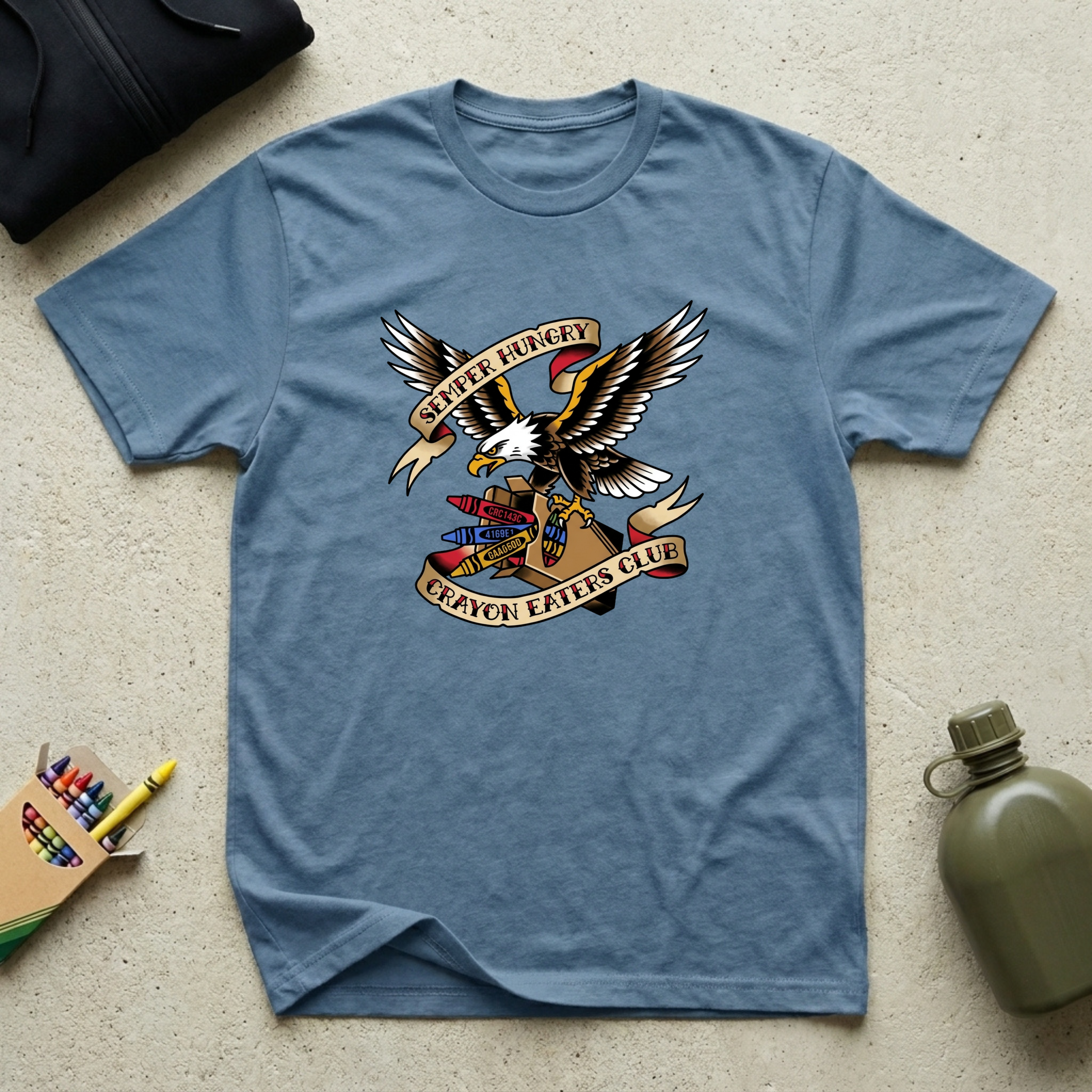 Eagle Tattoo Crayon Club - Premium T-Shirt