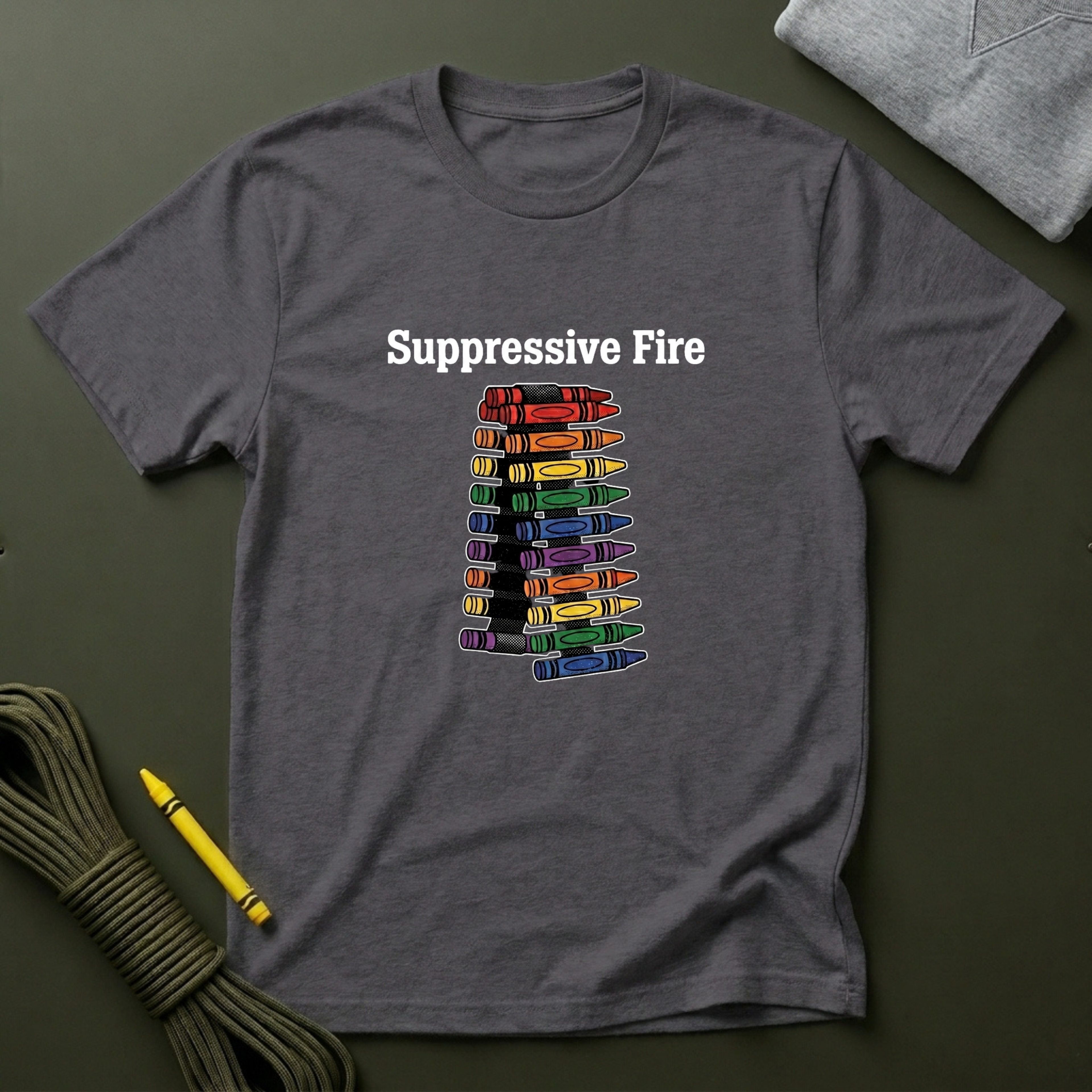 Belt Fed Crayons - Premium T-Shirt