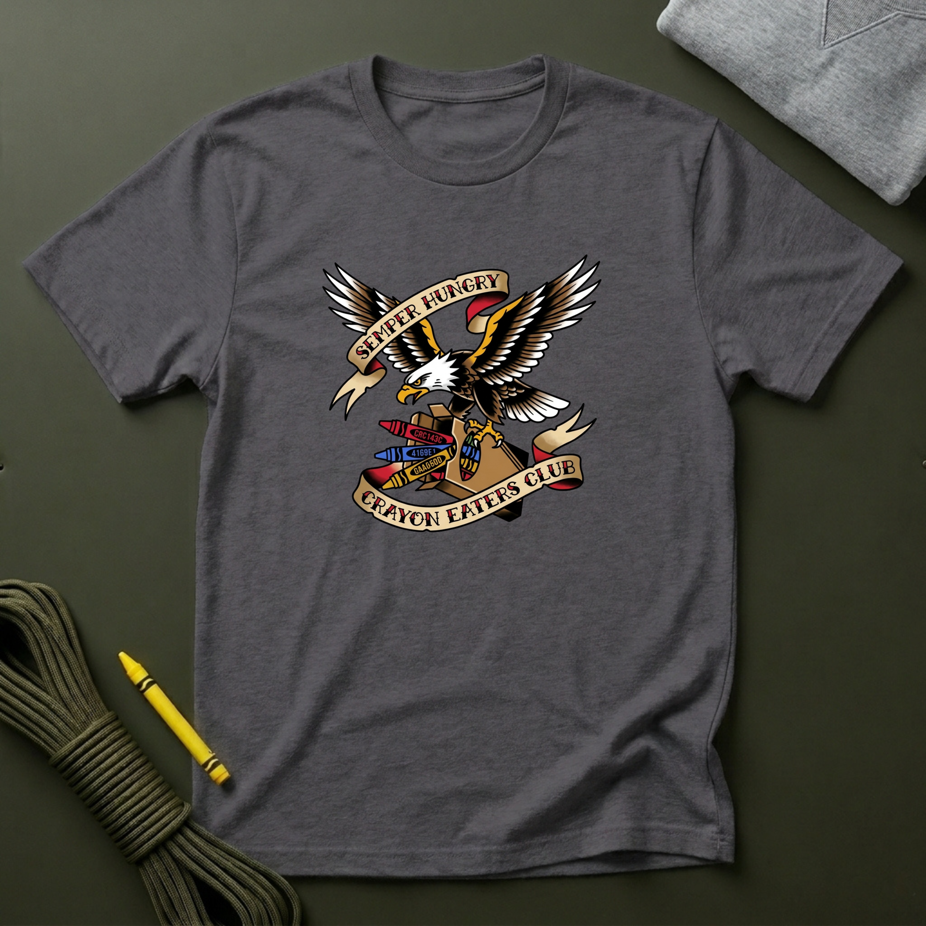 Eagle Tattoo Crayon Club - Premium T-Shirt