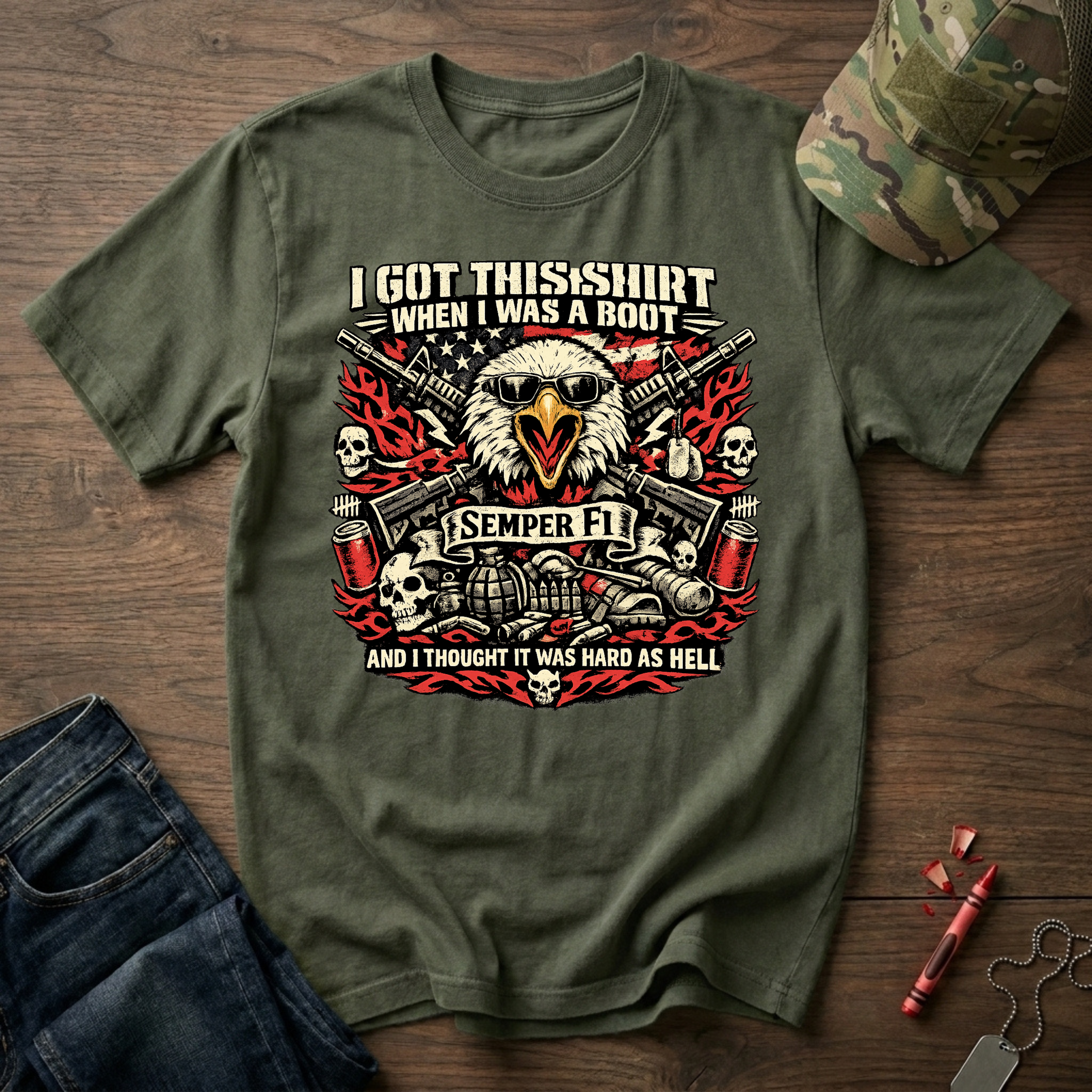 When I Was a Boot - Premium T-Shirt