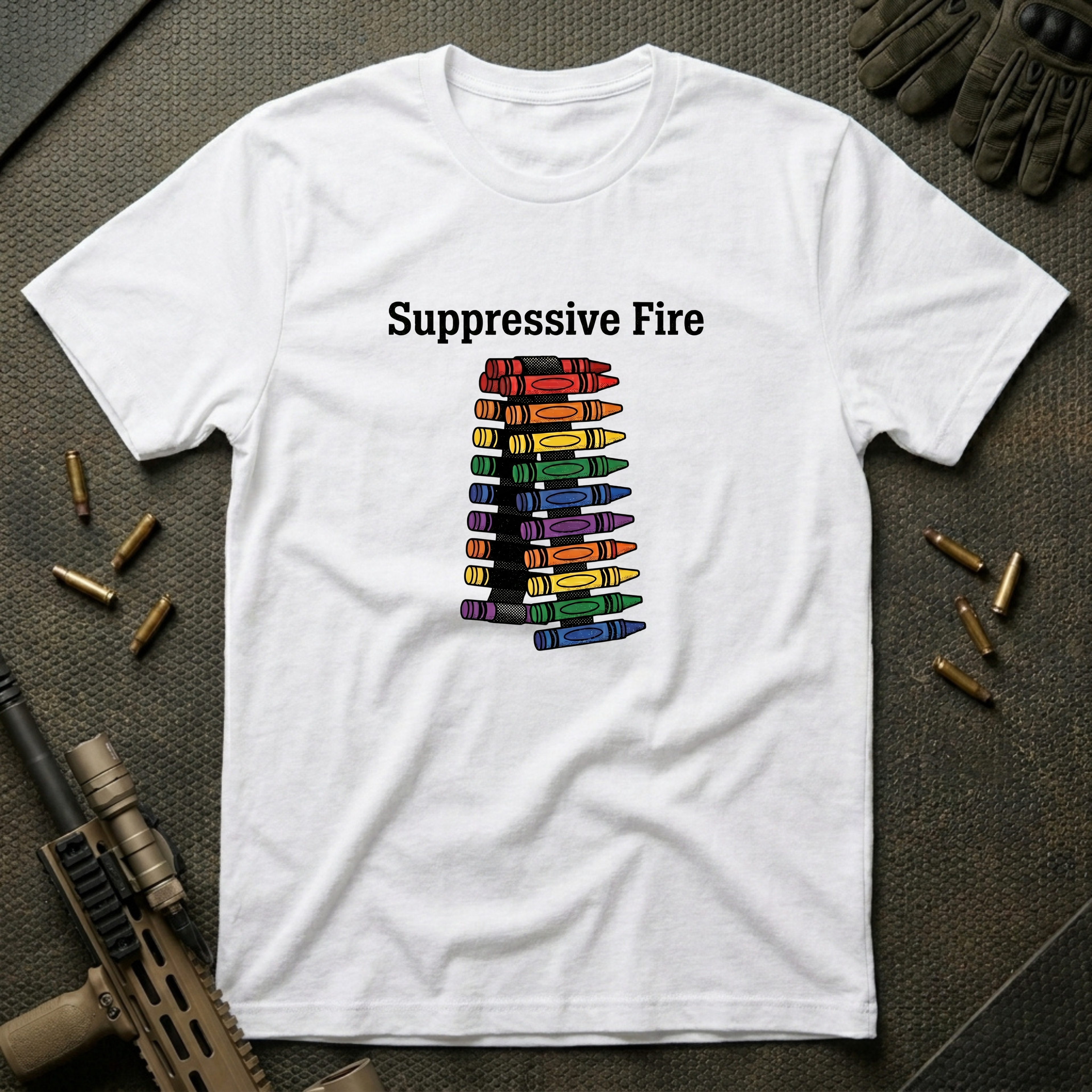 Belt Fed Crayons - Premium T-Shirt