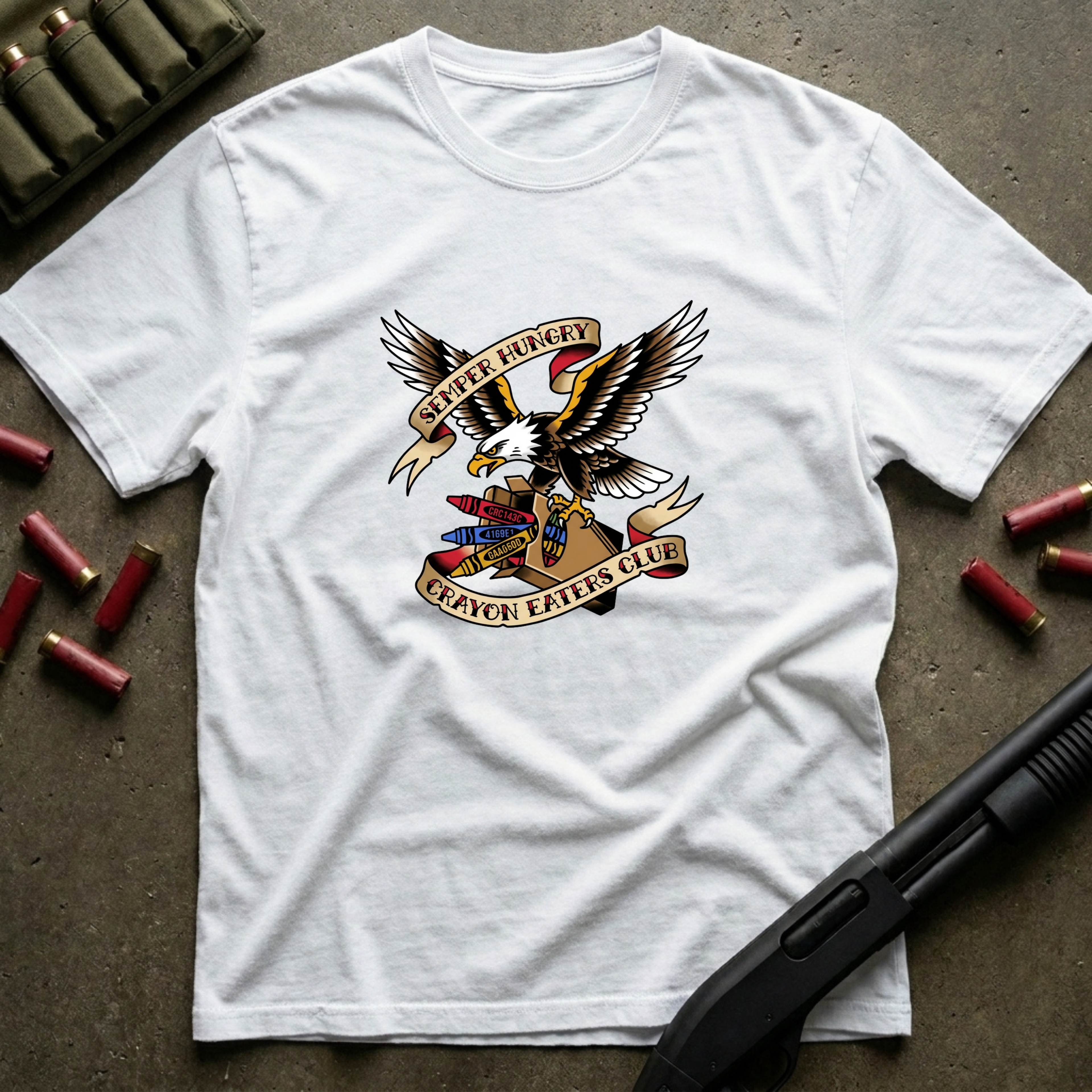 Eagle Tattoo Crayon Club - Premium T-Shirt