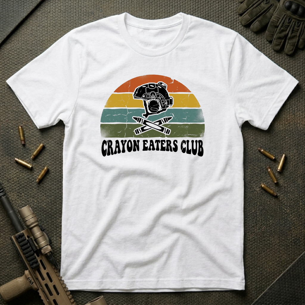 Retro Grunge Sunset Crayons - Premium T-Shirt