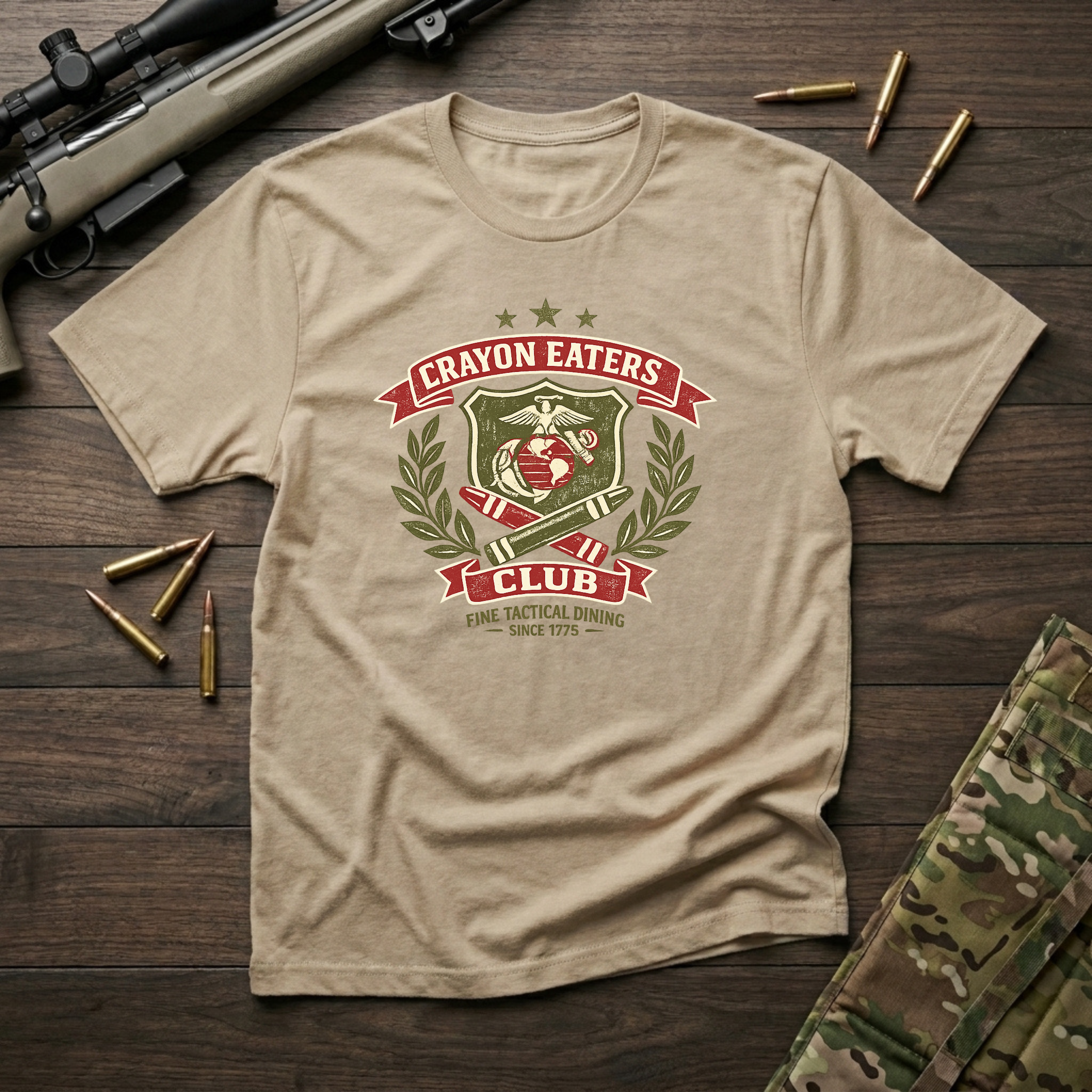 Crayon Eaters Club Muted Tactical - Premium T-Shirt